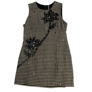 Anthropologie Sleeveless Gingham Shift Dress – Size L